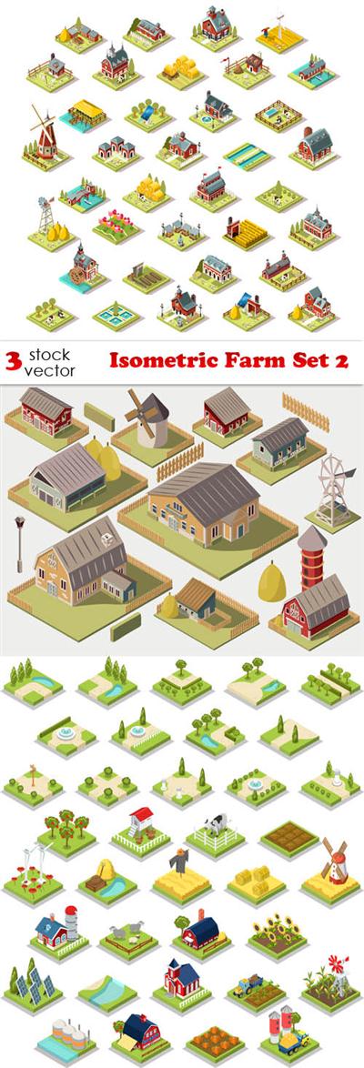 Vectors - Isometric Farm Set 2