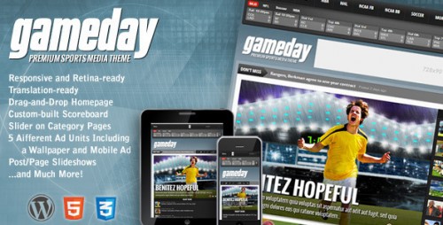 Nulled Gameday v3.02 - Themeforest WordPress Sports Media Theme  