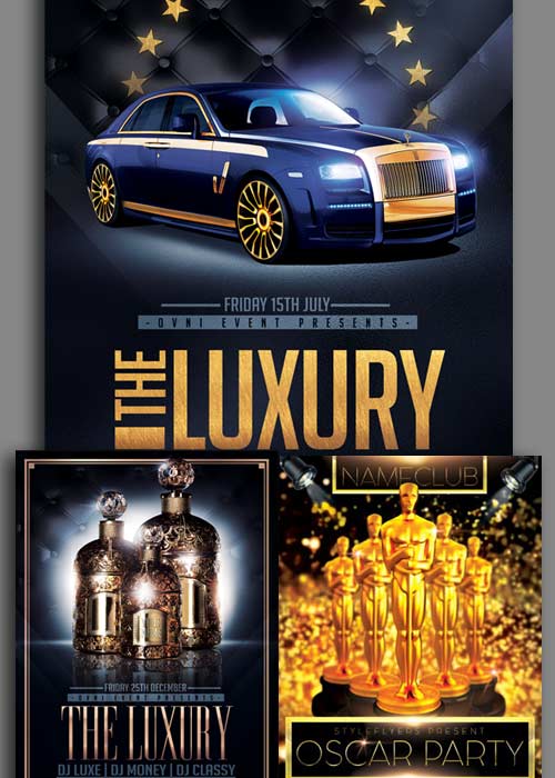 The Luxury Party 3in1 V1 Flyer Template