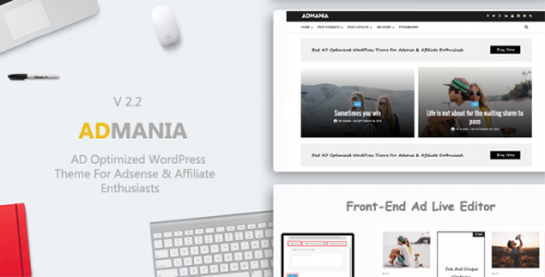 Nulled Admania v2.2 - Best AD Optimized WordPress Theme For Adsense file