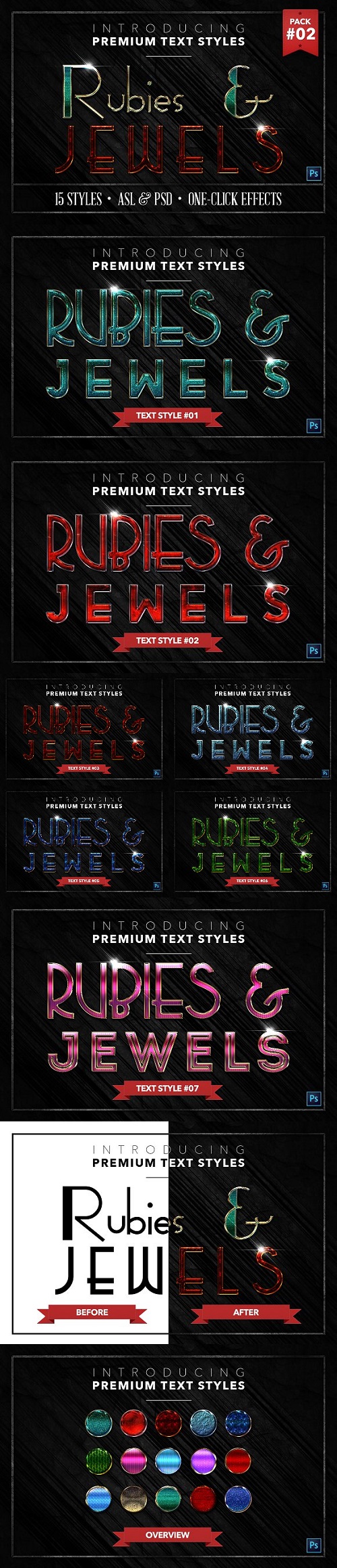 Rubies & Jewels #2 - 15 Text Styles - 1350912