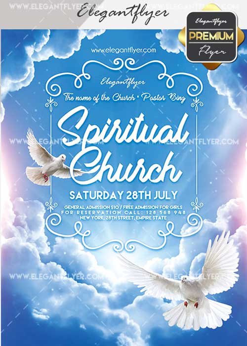 Spiritual Church V7 Flyer PSD Template + Facebook Cover