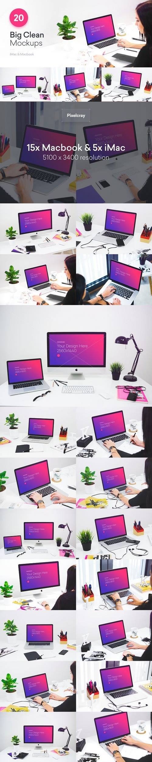 20 PSD Mockups Clean Office 1241165
