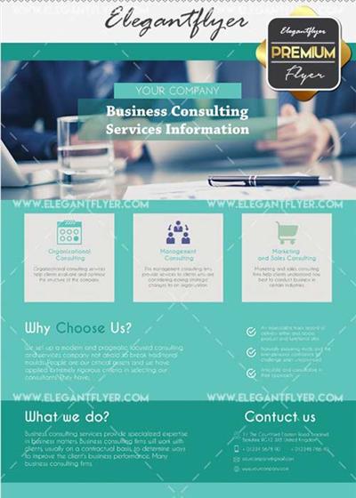 Business Conculting V31 Flyer PSD Template + Facebook Cover