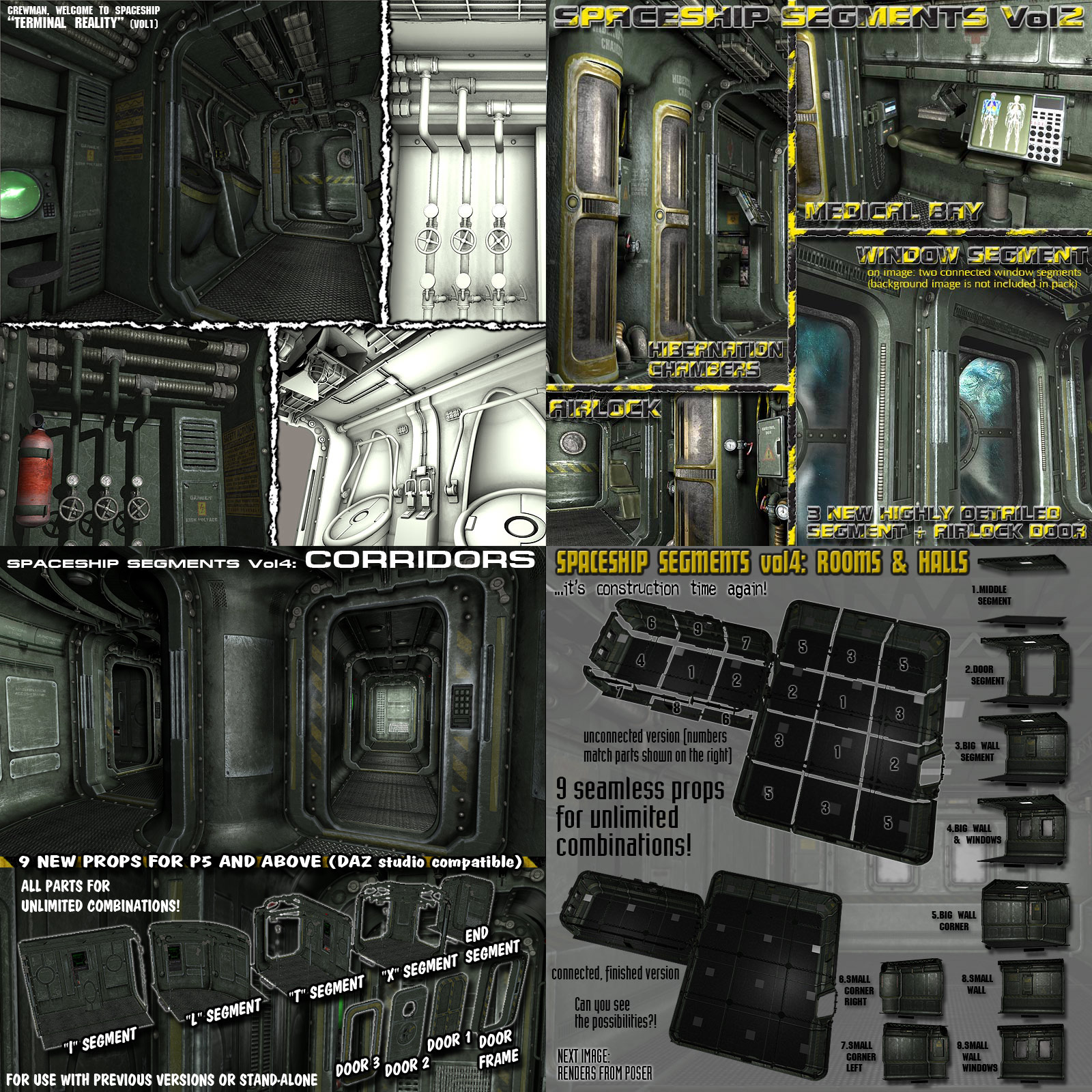Spaceship Segments Vol 1- 4