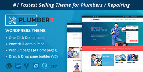 ThemeForest - Plumber v2.51 - Construction and Repairing WordPress Theme - 14036883