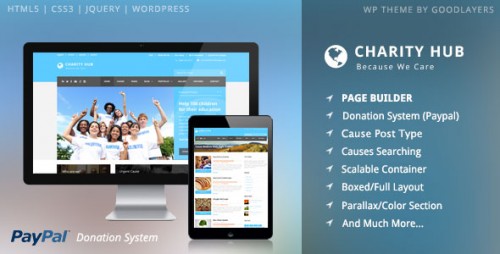 NULLED Charity Hub v1.12 - Charity  Nonprofit  Fundraising WP product picture