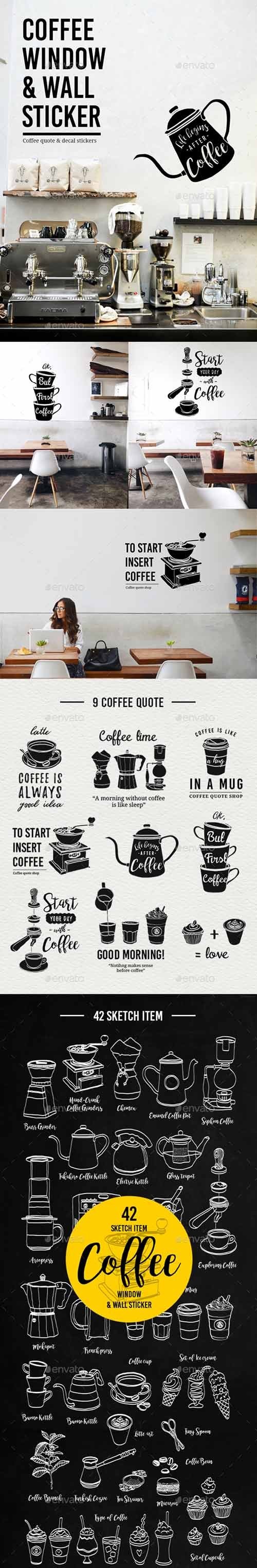 Coffee Window and Wall Stickers 20159950