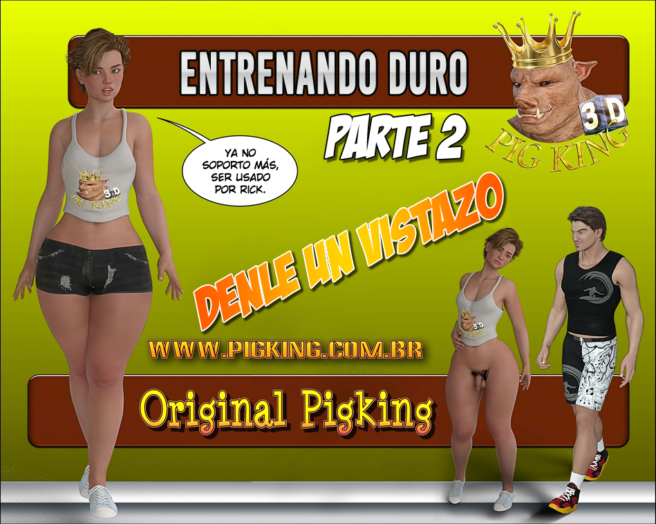 PigKing - Entrenando Duro 2 - Spanish futa 3d comic
