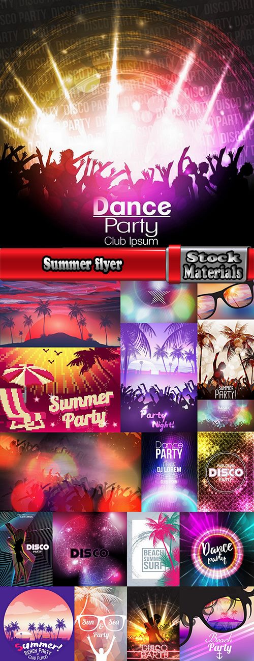 Summer flyer disco party 19 EPS