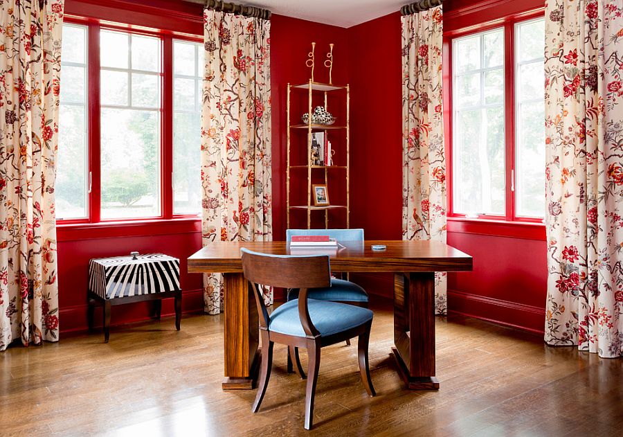 Добавить энергии и азарта рабочему месту: как оформить домашний офис в красном цвете