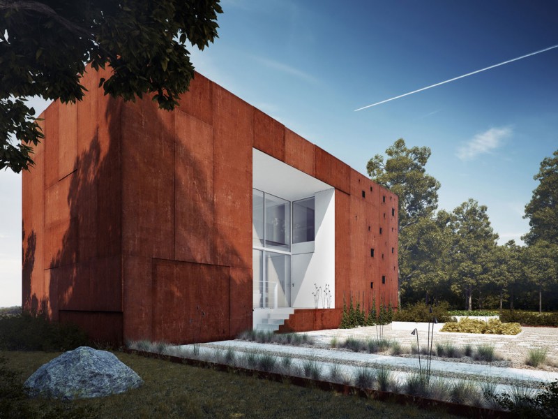 Кубическое великолепие концептуального frame house от архитектурной студии 81.waw.pl, польша
