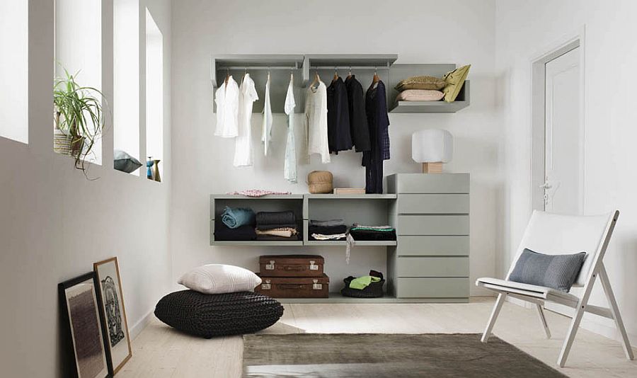 10 Стильных вариантов оформления открытого гардероба в спальне от alf italia