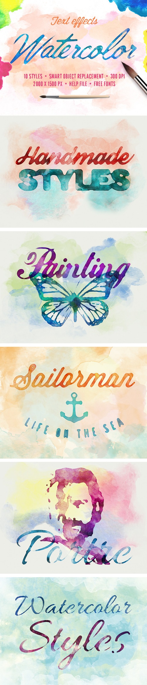 Watercolor Text Effects 11199799