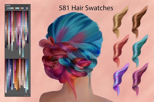 Hair Swatches for Digital Painting 1573631