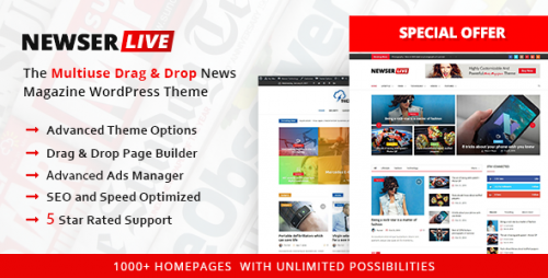 [GET] Nulled Newser v1.0.5 - The Multiuse Drag and Drop News Magazine  