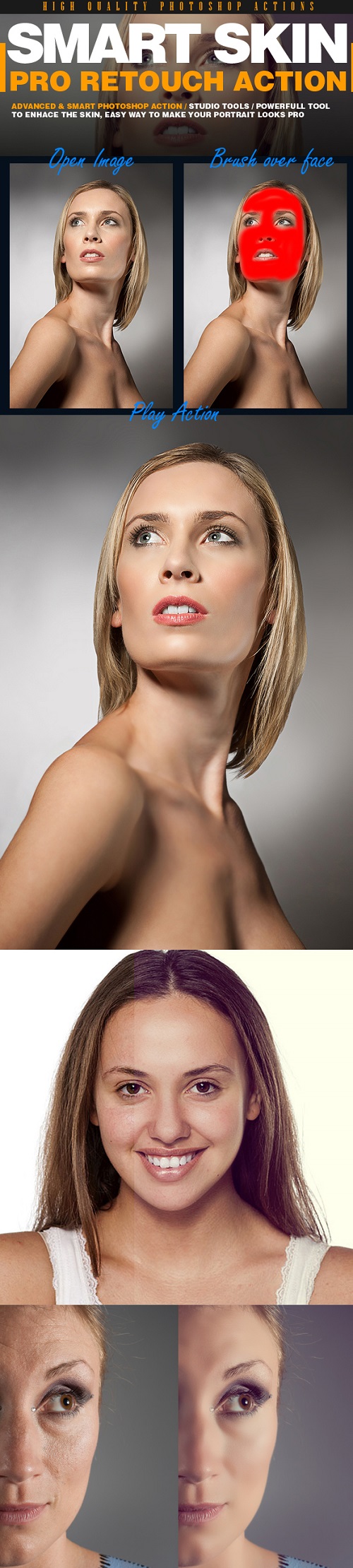 Smart Skin Pro Retouch Photoshop Action - 19506942