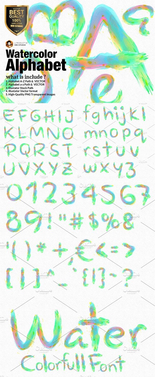 Watercolor Alphabet 1670083