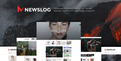 Download Nulled Newslog v1.1.0 - Clean News & Magazine WordPress Theme pic