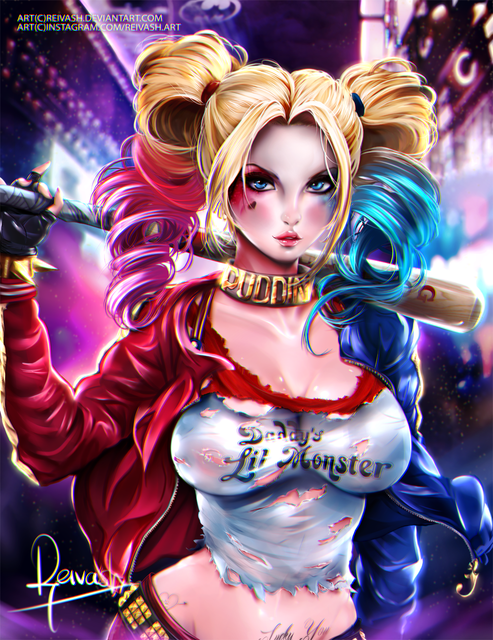 Harley Quinn, Girls From Overwatch and Adventure Time in Erotic Art by Reivash