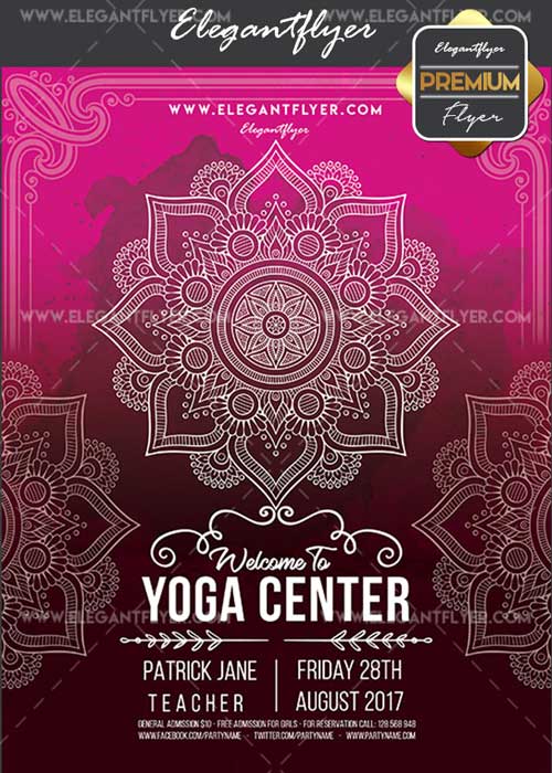 Yoga V30 Flyer PSD Template + Facebook Cover