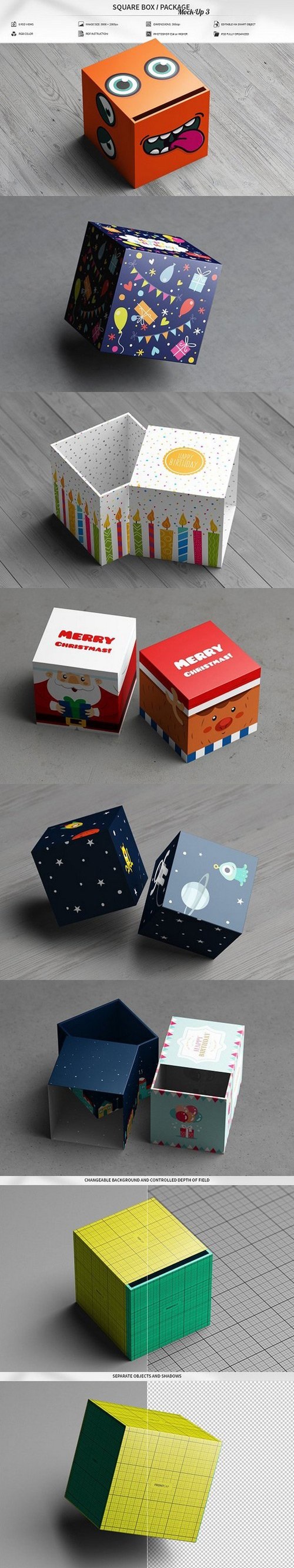 Square Box / Package Mock-Up 3 1655939