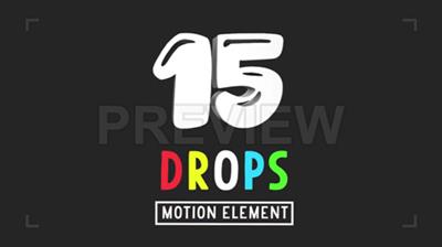 3D Drops Motion Elements Pack