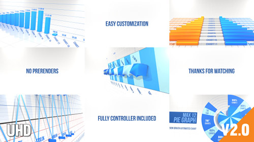 3D Graph Pack No Prerender - Project for After Effects (Videohive)