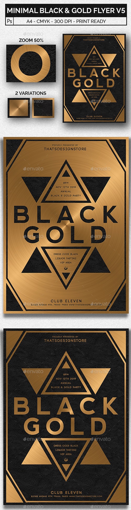 Minimal Black and Gold Flyer Template V5 20473555