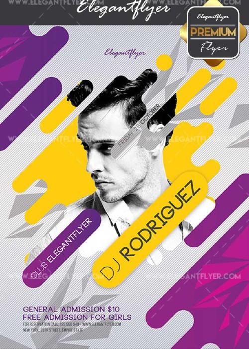 Guest DJ Party V02 2017 Flyer PSD Template + Facebook Cover