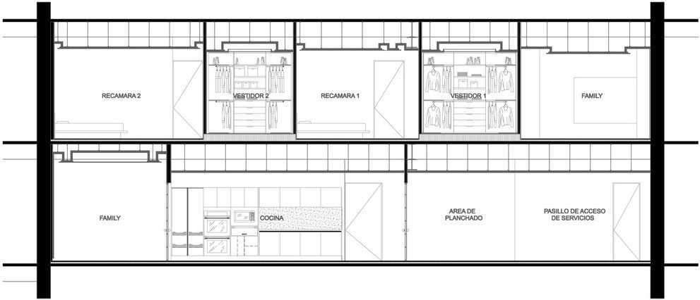 Дизайн двухуровневой квартиры tb-1602 от craft arquitectos