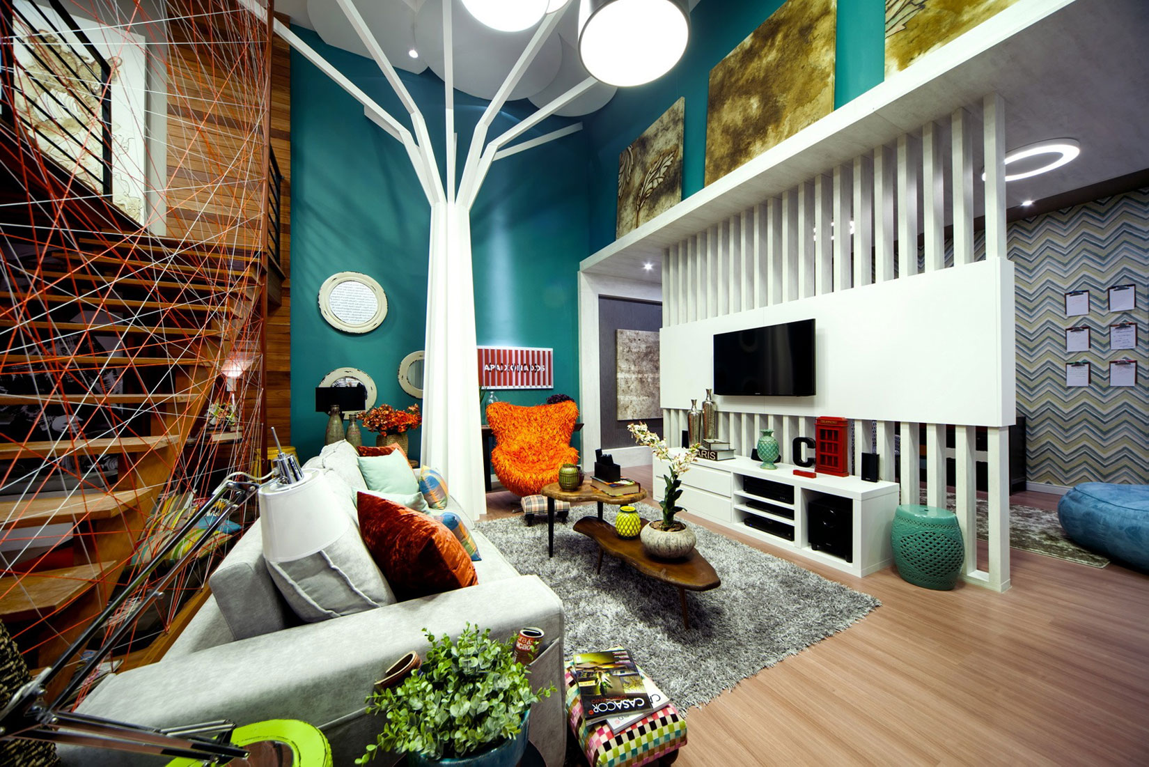 Яркая квартира casa cor es от дизайнерского дуэта rafael simonazzi и nildo moro, италия