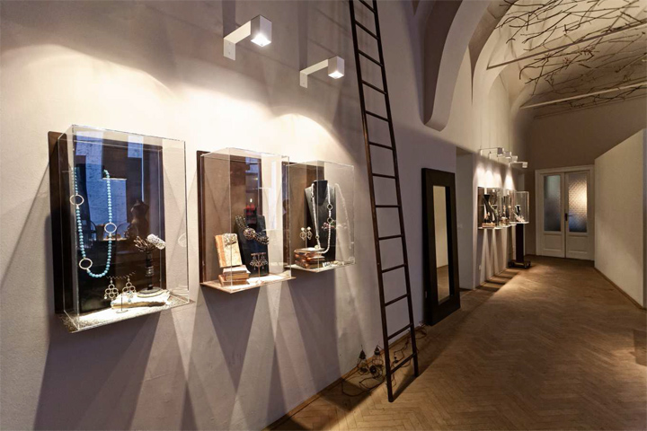 Великолепный дизайн авторского ювелирного салона daniela de marchi от paolo cesaretti, милан, италия