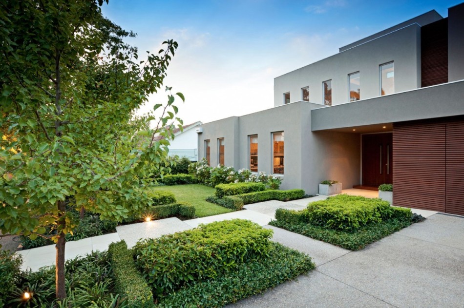 Мечта минималистского дизайна — прекрасный дом в графстве surrey hills, австралия. дизайн студии simon mccurdy landscaping