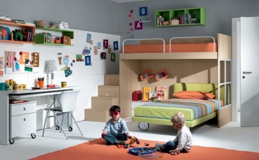 20 Прекрасных вариантов потрясающего дизайна совместных спален для ваших ребятишек