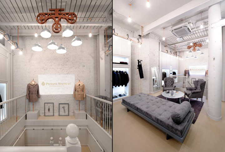 Гармония исторических эпох – элегантный дизайн фирменного магазина одежды private white vc, лондон