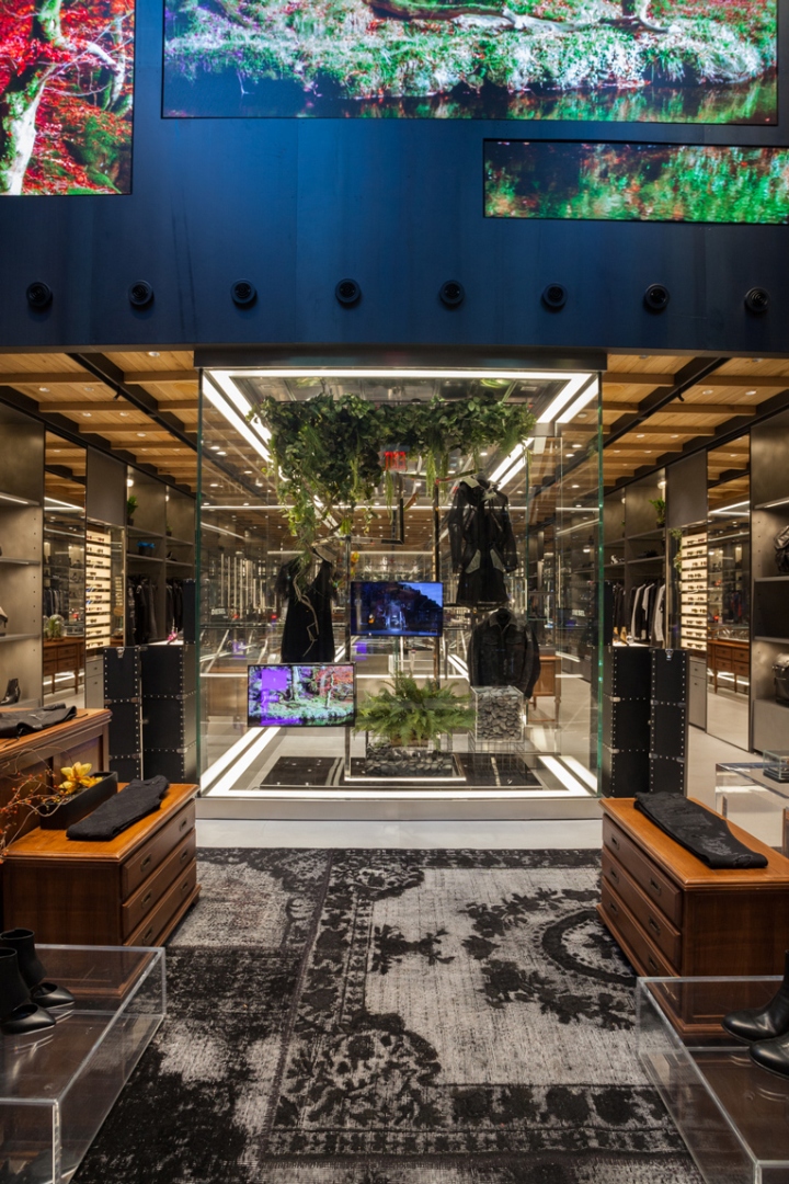 Кухня, гостиная и винный погреб — необычный интерьер модного магазина diesel в нью-йорке