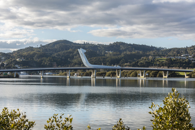 Необычная конструкция разводного моста в новой зеландии