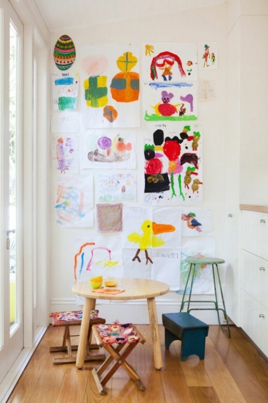 20 Интересных идей и мест для размещения детских рисунков – потрясающая выставка творчества юных художников