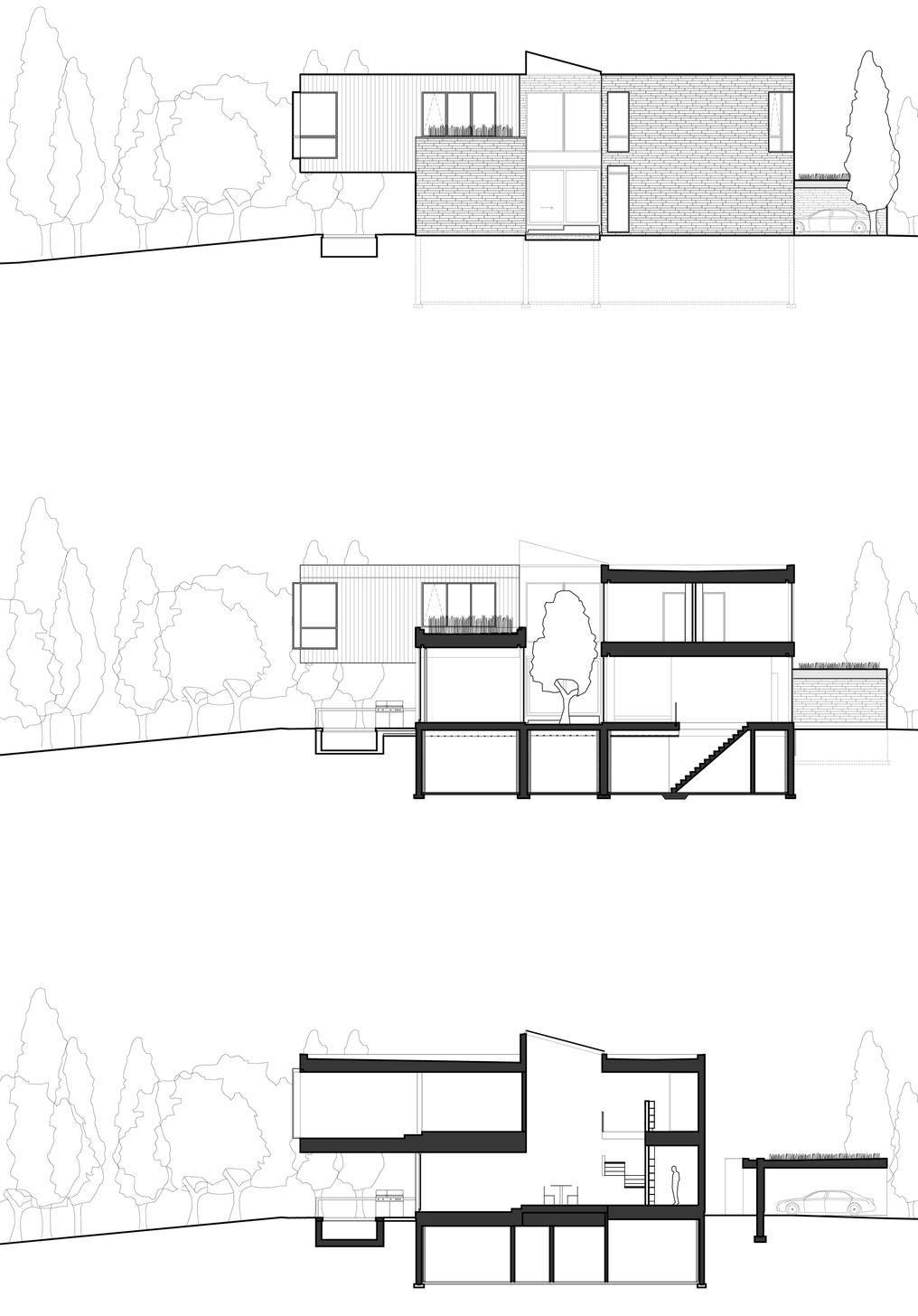 Элегантность без особых усилий: cedarvale ravine house – дом-ущелье от drew mandel architects, торонто, канада