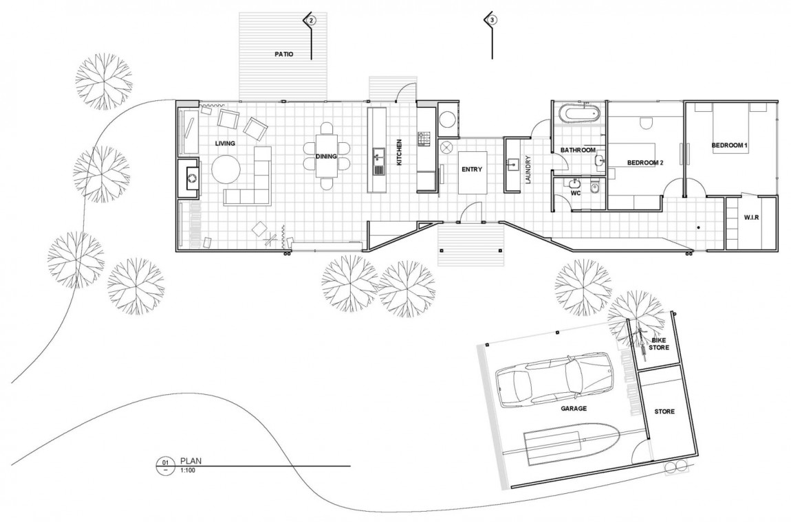 Сельский жилой дом в гамильтоне — leura lane от студии cooper scaife architects, австралия