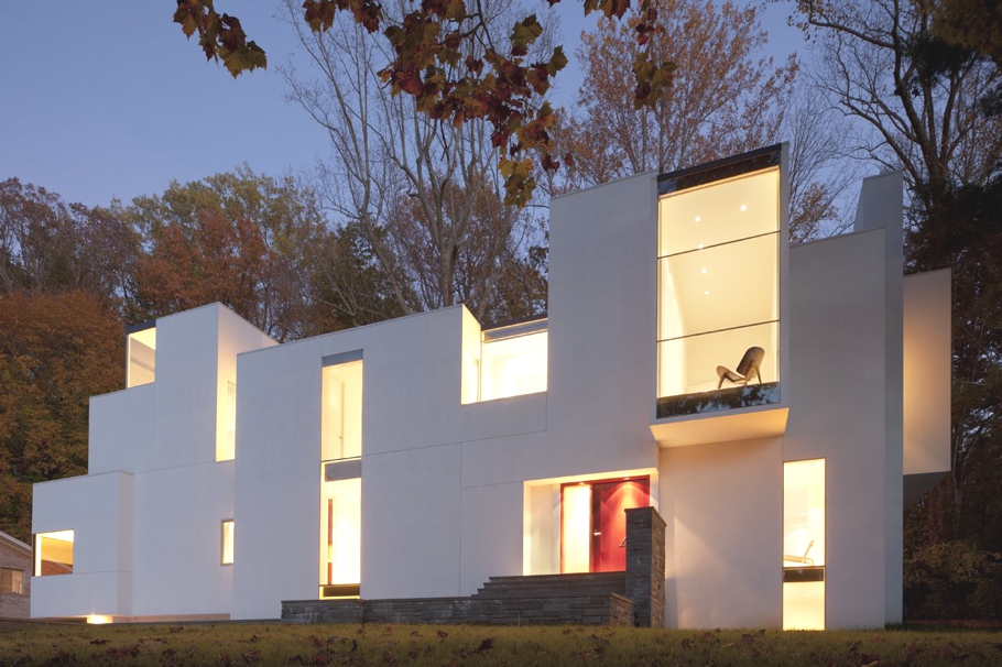 Дом в форме кристаллов соли или концептуальный nacl от david jameson architect inc в штате мериленд, сша