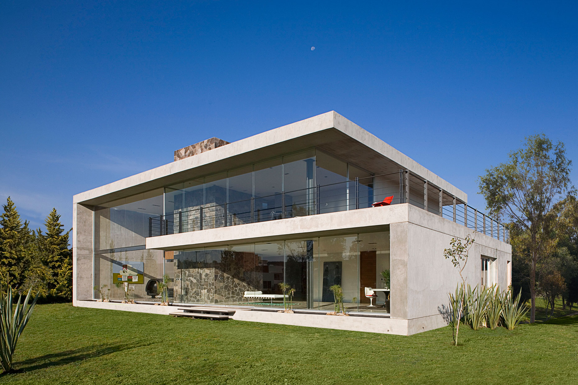 Вилла из камня, бетона и стекла – gp house от bitar arquitectos, пачука, идальго, мексика